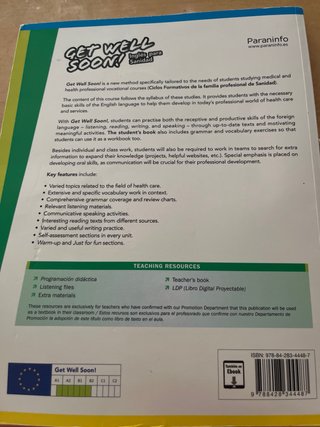 Get Well Soon! Inglés para sanidad
