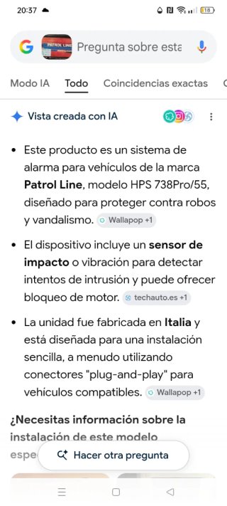 Alarma Coche Patrol Line