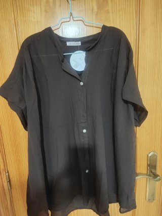 Blusa oversize marrón chocolate