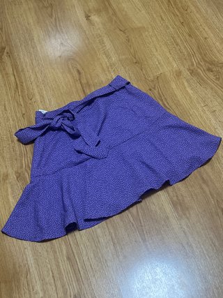 Falda morada Stradivarius Talla XS