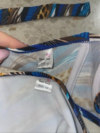 Bikini estampado azul y animal print