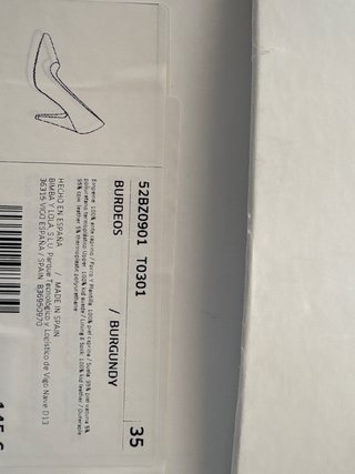 Zapatos BIMBA Y LOLA ante burdeos talla 35