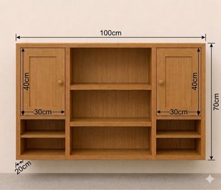 Estante/Mueble baño en madera Moderno y Funcional