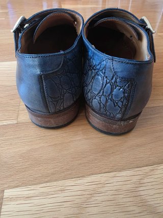 Zapatos Roberto Ley Doble Hebilla Azul