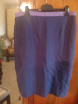 Tailleur Luisa Spagnoli lino blu e viola