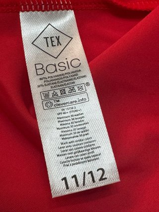 Camiseta roja Maui Island 11/12 años para el agua