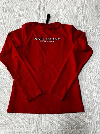Camiseta roja Maui Island 11/12 años para el agua