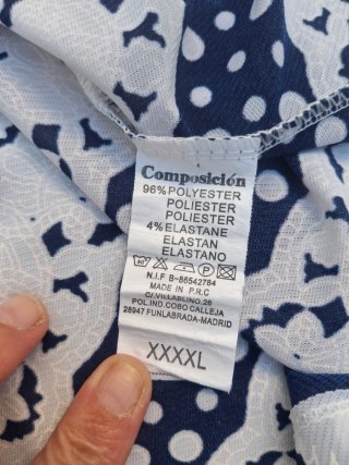 Blusa Talla 4XL Estampada.  Medidas en descripción