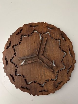 Mesa auxiliar madera tallada artesanal India