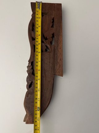 Mesa auxiliar madera tallada artesanal India
