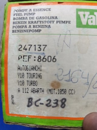 Bomba Combustible Autobianchi A 112 Valeo