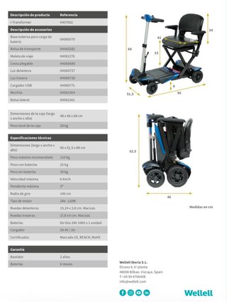 Scooter ligero plegado electrónico