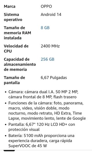 Oppo A80 Nero 256GB