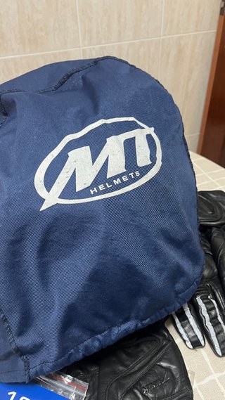 Casco y guantes moto talla L