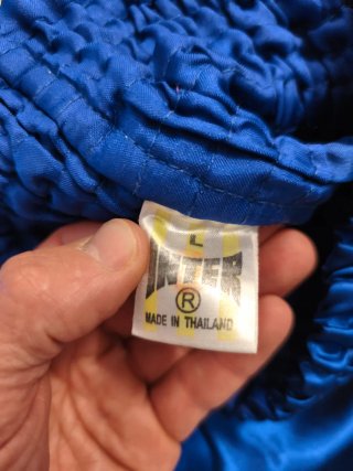 Pantalón Muay Thai Azul y Amarillo