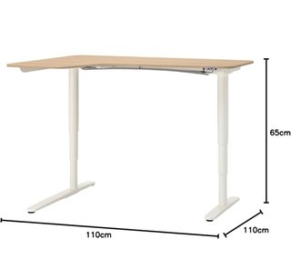 Escritorio IKEA Bekant L regulable altura