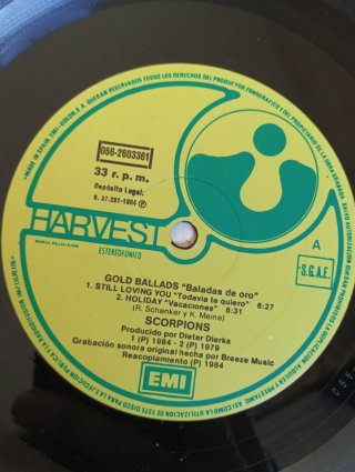 Scorpions Gold Ballads Mini LP