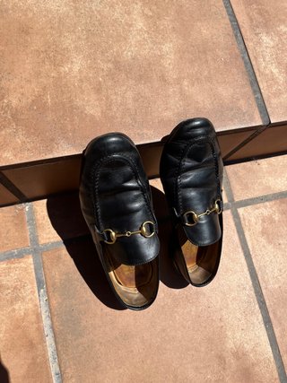 Mocasines Gucci Horsebit Piel Negra Talla 38