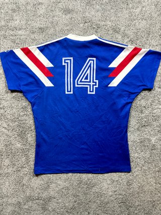 Camiseta Adidas trefoil fútbol vintage 90s azul M