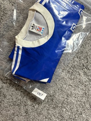 Camiseta Adidas trefoil fútbol vintage 90s azul M