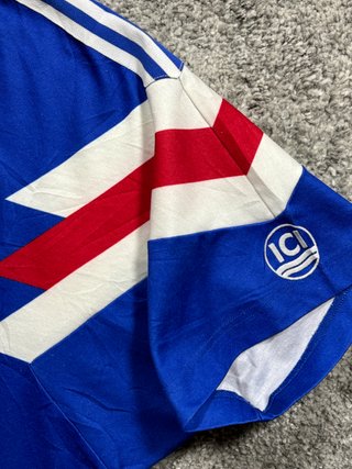 Camiseta Adidas trefoil fútbol vintage 90s azul M