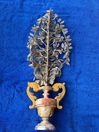 Antico Portapalme Legno Dorato