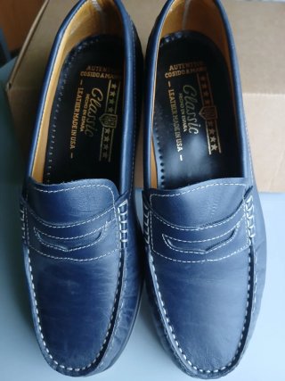 Mocasines Classic Piel Azul Marino Talla 41