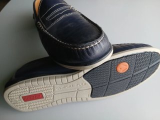 Mocasines Classic Piel Azul Marino Talla 41