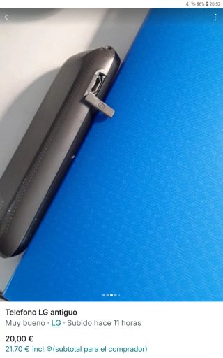 Telefono LG con batteria Li-Ion 950mAh