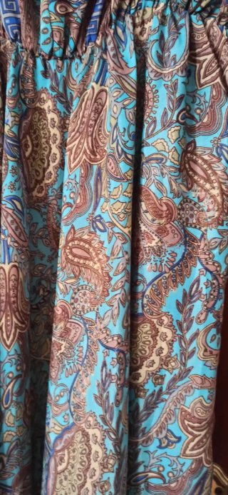 Vestido seda estampado mujer talla única