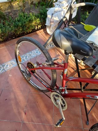 Bicicleta de montaña roja TOPBIKE