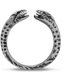 Anillo Serpiente 2 Cabezas Pompeya Plata