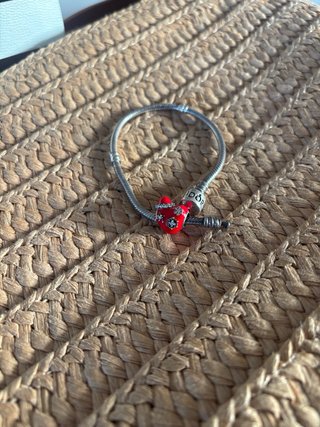 Charm navideño Corazón Rojo y Plata