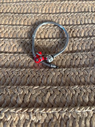 Charm navideño Corazón Rojo y Plata