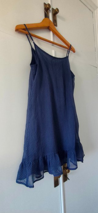 Vestido Benetton azul lunares