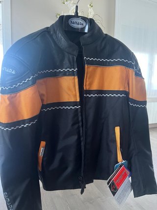 Chaqueta Moto Samada Talla L Negra/Naranja