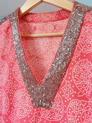 Blusa Flamenco con abalorios M