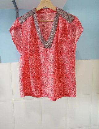 Blusa Flamenco con abalorios M