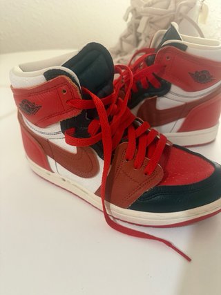 Nike Jordan 1 Unisex Rojo Blanco
