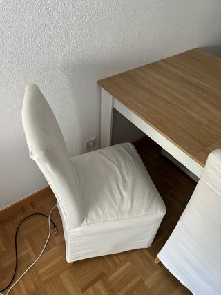 Mesa de comedor extensible madera y sillas