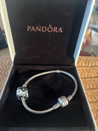 Charm Yin Yang Plata y Negro para pulsera Pandora