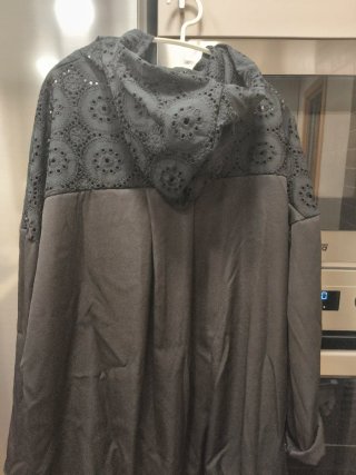 Chaqueta negra fantasía con encaje Talla 1XL