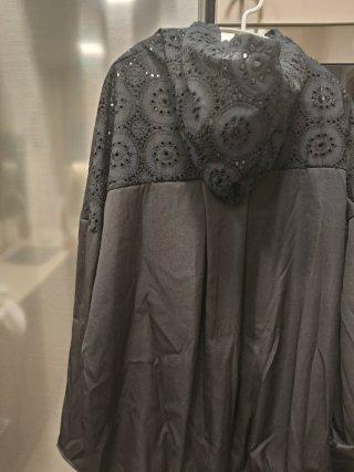 Chaqueta negra fantasía con encaje Talla 1XL