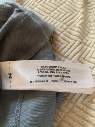Vestido Massimo Dutti Viscosa y Seda Gris