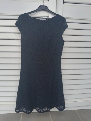 Vestido H&M encaje azul marino