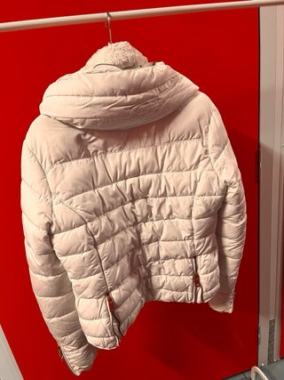 Abrigo corto blanco Zara Talla M
