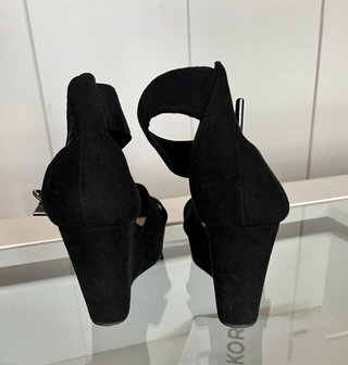 Sandalias de tacón negras mujer