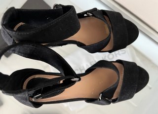 Sandalias de tacón negras mujer