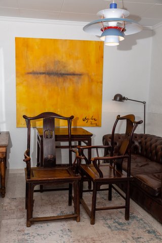 Mesa y Sillas Yugo Chinas Dinastía Qing s.XIX