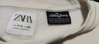 Sudadera Zara Rolling Stones Beige